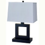 "8137B" 22" Square Table Lamp - Dark Bronze By Ore International
