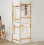 "D4795-NA" 71"In 2 Panel Mid Century Garment Rack Natural Wood Partitions In One Rack By Ore International