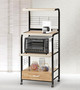 "G571B" 60"H Black Microwave Cart W/ Outlet By Ore International