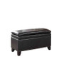 "HB4685" 17" Espresso Double Cushion Nail Head Storage Bench By Ore International