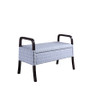 "HB4714" 23.25" Sky Blue Circle Wooden Arm Storage Bench By Ore International