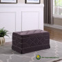 "HB4780" 18" In Gray Velvet Chrome Nailhead Studs Tufted Storage Bench + 2 Seatings By Ore International