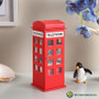 "HBB1817" 11.5" In British Red Telephone Booth Leather Jewelry Box By Ore International