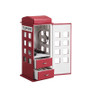 "HBB1820" 11.5" In British Burgundy Red Telephone Booth Leather Jewelry Box By Ore International