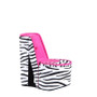 "HBB1840" 9" In Zebra Print High Heel Shoe Hidden Jewelry Box By Ore International