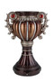 "K-4296V" 17.5" Delicata Bronze Silver Urn Décor Vase By Ore International