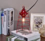 "KT-191" 9.5" In Red Camp Lantern Table Lamp By Ore International