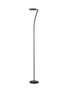 "KTL-7935ESB" 72 In Castor Led Torchiere Satin Black Floor Lamp By Ore International