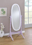 "N4001-PURP/WH" 59.25" In Purple/White Oval Cheval Standing Nirror By Ore International