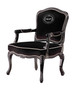 "VGUNRK002-BLK-CH" VIG A&X Edmund - Transitional Black Velvet & Black High Gloss Lounge Chair