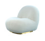 "VGMFOC-251-WHT-CH" VIG Modrest Crestone - Modern White Sherpa Accent Chair