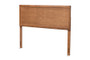 "MG9726-Ash Walnut-HB-Queen" Alan Modern And Contemporary Transitional Ash Walnut Finished Wood Queen Size Headboard