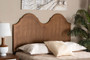 "MG9738-Ash Walnut-HB-Full" Tobin Vintage Classic And Traditional Ash Walnut Finished Wood Full Size Arched Headboard