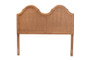 "MG9738-Ash Walnut-HB-Full" Tobin Vintage Classic And Traditional Ash Walnut Finished Wood Full Size Arched Headboard