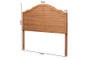 "MG9742-Ash Walnut-HB-Queen" Clive Vintage Traditional Farmhouse Ash Walnut Finished Wood Queen Size Headboard