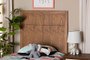 "MG9746-Ash Walnut-HB-Twin" Monroe Modern Transitional And Rustic Ash Walnut Finished Wood Twin Size Headboard