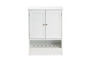 Jaela Modern And Contemporary White Finished Wood 2-Door Bathroom Storage Cabinet 1 By Baxton Studio