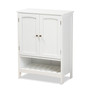Jaela Modern And Contemporary White Finished Wood 2-Door Bathroom Storage Cabinet 1 By Baxton Studio