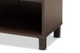 Rossin Modern And Contemporary Dark Brown Finished Wood 2-Door Entryway Shoe Storage Cabinet with Top Shelf By Baxton Studio