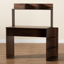 Garnet Modern And Contemporary Walnut Brown Finished Wood Desk With Shelves 1 By Baxton Studio