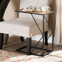 Johan Modern Industrial Walnut Brown Finished Wood And Black Finished Metal C End Table 1 By Baxton Studio