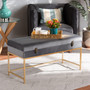 Aliana Glam And Luxe Grey Velvet Fabric Upholstered And Gold Finished Metal Large Storage Ottoman 1 By Baxton Studio