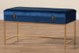 Aliana Glam And Luxe Navy Blue Velvet Fabric Upholstered And Gold Finished Metal Large Storage Ottoman 1 By Baxton Studio