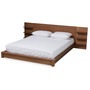 Elina Modern And Contemporary Walnut Brown Finished Wood Queen Size Platform Storage Bed With Shelves 1 By Baxton Studio