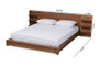 Elina Modern And Contemporary Walnut Brown Finished Wood King Size Platform Storage Bed With Shelves 1 By Baxton Studio