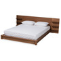 Elina Modern And Contemporary Walnut Brown Finished Wood King Size Platform Storage Bed With Shelves 1 By Baxton Studio