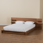 Elina Modern And Contemporary Walnut Brown Finished Wood King Size Platform Storage Bed With Shelves 1 By Baxton Studio