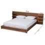 Elina Modern And Contemporary Walnut Brown Finished Wood King Size Platform Storage Bed With Shelves 1 By Baxton Studio