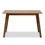 Maila Mid-Century Modern Transitional Walnut Brown Finished Wood Dining Table 1 By Baxton Studio