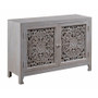 Pierced Floral Two Door Cabinet 090-1061 By Hammary Furniture