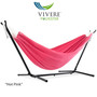 "C9POLY-16" Combo - Polyester Hot Pink Hammock With Stand (9Ft)