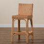 "Athena-Natural-CS" Athena Modern And Contemporary Natural Finished Rattan Counter Stool