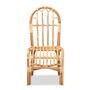 "Athena-Natural-CC" Athena Modern And Contemporary Natural Finished Rattan Dining Chair