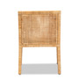 "Karis-Natural-CC" Karis Modern And Contemporary Natural Finished Wood And Rattan Dining Armchair