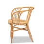 "Luxio-Natural-CC" Luxio Modern And Contemporary Natural Finished Rattan Dining Chair