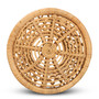 "Seville-Natural-ET" Seville Modern And Contemporary Natural Finished Rattan End Table