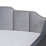 "CF9172-Silver Grey Velvet-Daybed-F/T" Lennon Modern And Contemporary Grey Velvet Fabric Upholstered Full Size Daybed With Trundle