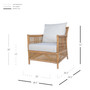 Fontana Rattan Accent Arm Chair 7400052-Cb