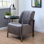 Bernard Velvet Fabric Accent Arm Chair Silver Frame 1060012-363