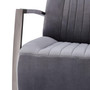 Bernard Velvet Fabric Accent Arm Chair Silver Frame 1060012-363