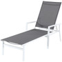 Aluminum Sling Chaise Lounge "HARPCHS-W-GRY"