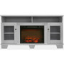 59.1"X17.7"X31.7" Savona Fireplace Mantel With Insert "CAM6022-1WHT"