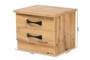 "BR888004-Wotan Oak" Baxton Studio Colburn Modern And Contemporary Oak Brown Finished Wood 2-Drawer Nightstand