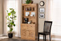 "DR 883701-Wotan Oak" Baxton Studio Agni Modern And Contemporary Oak Brown Finished Wood Buffet And Hutch Kitchen Cabinet