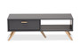 "LV19CFT1914-Dark Grey-CT" Baxton Studio Kelson Modern And Contemporary Dark Grey And Gold Finished Wood Coffee Table