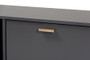 "LV19TV1912-Dark Grey-TV" Baxton Studio Kelson Modern And Contemporary Dark Grey And Gold Finished Wood Tv Stand